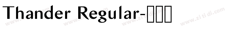 Thander Regular字体转换